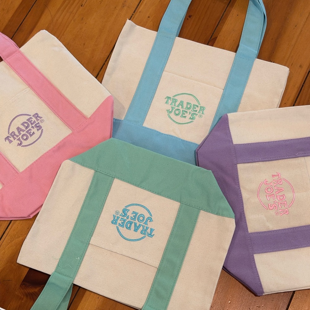 Trader Joe's Canvas Tote Bags Set